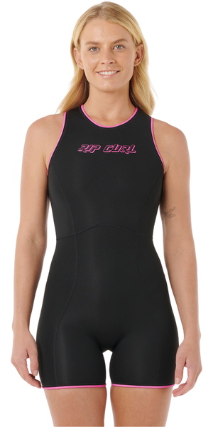 2026 Rip Curl Womens Steph Gilmore G-Bomb 1.5mm Short Jane 14BWSP - Black / Pink